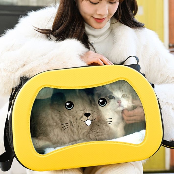 猫グッズ 防災グッズ おでかけ安心 猫用透明窓付き避難キャリー