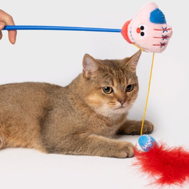 猫グッズ 運動不足解消グッズ ふわもじゃ遊びざかり棒