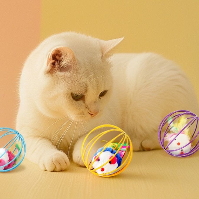 猫グッズ 運動不足解消グッズ 夢中になる鈴入り遊びボール