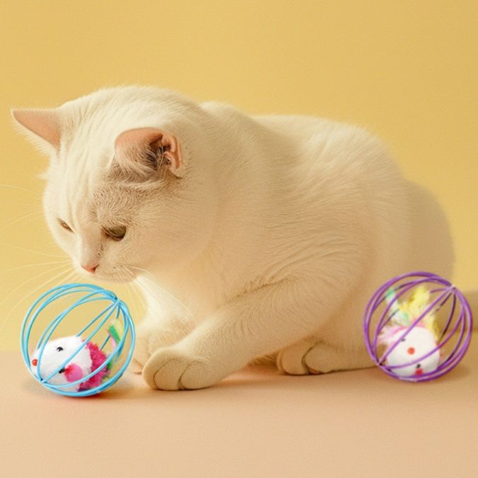 猫グッズ 運動不足解消グッズ 夢中になる鈴入り遊びボール