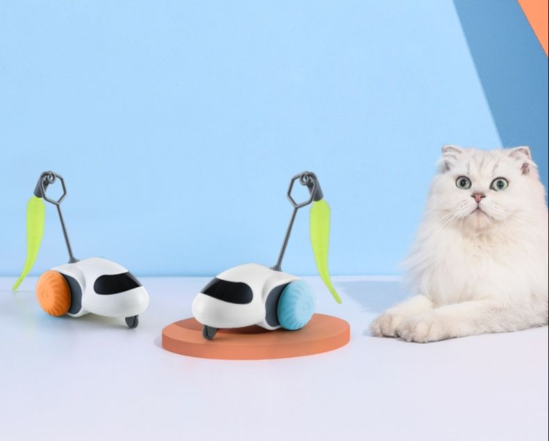 猫グッズ 運動不足解消グッズ 自動猫じゃらし動くおもちゃ