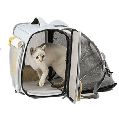 猫グッズ 防災グッズ 安心おでかけ 通気メッシュ 猫用避難キャリー