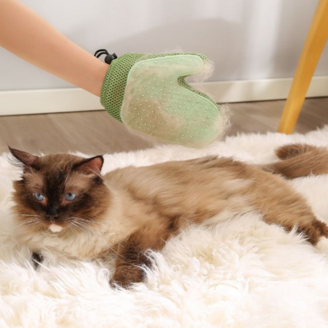猫グッズ 抜け毛対策グッズ ぴったり手袋ブラシ猫毛キャッチャー