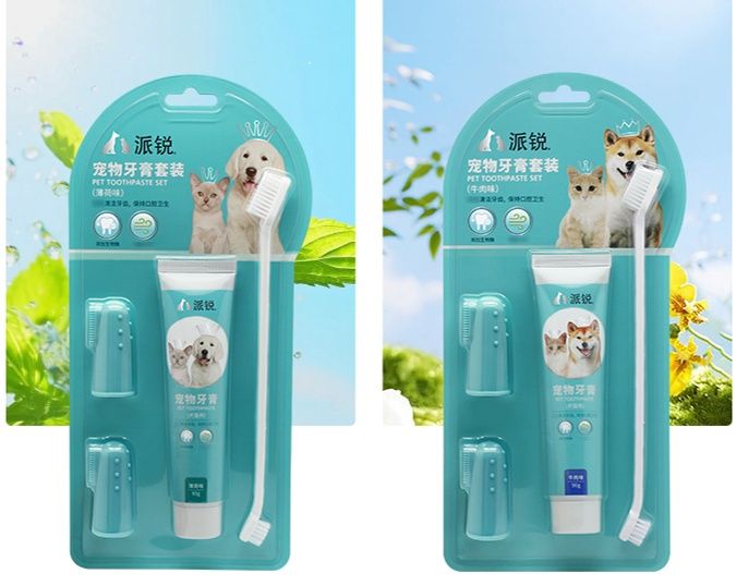 猫グッズ 歯磨きグッズ ペット用デンタルケアセット 爽やか歯磨きキット