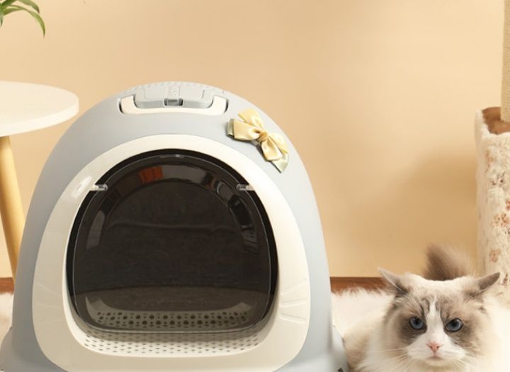 猫グッズ 防災グッズ 安心ドーム型猫トイレ 災害対応収納機能付き