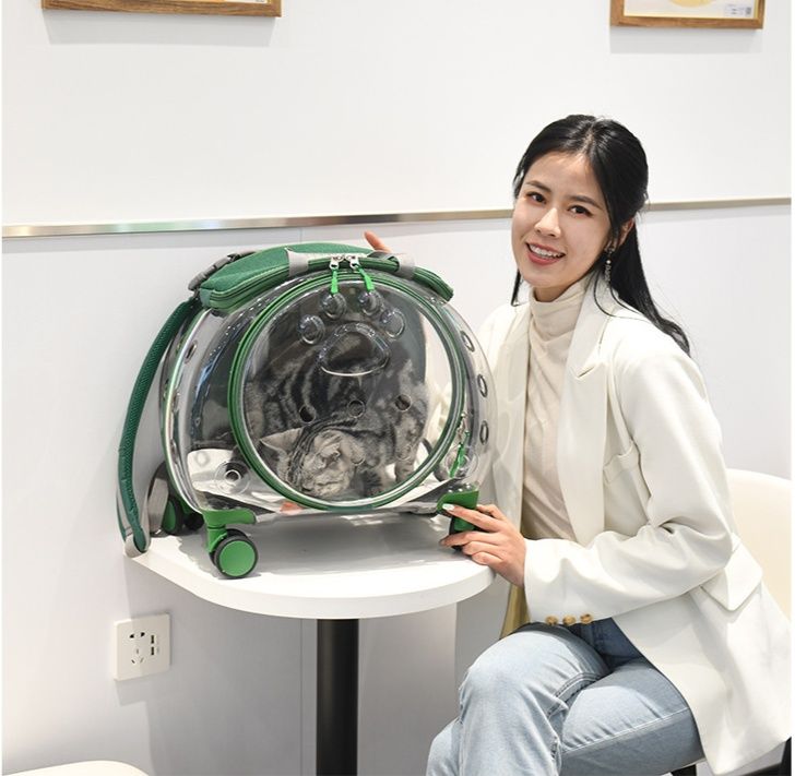 猫グッズ 防災グッズ 透明キャットキャリー 災害避難バッグ