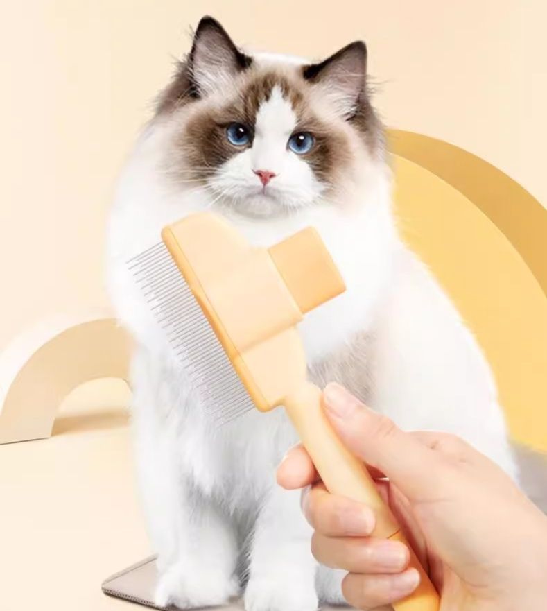猫グッズ 抜け毛対策グッズ ワンプッシュ抜け毛取りコーム