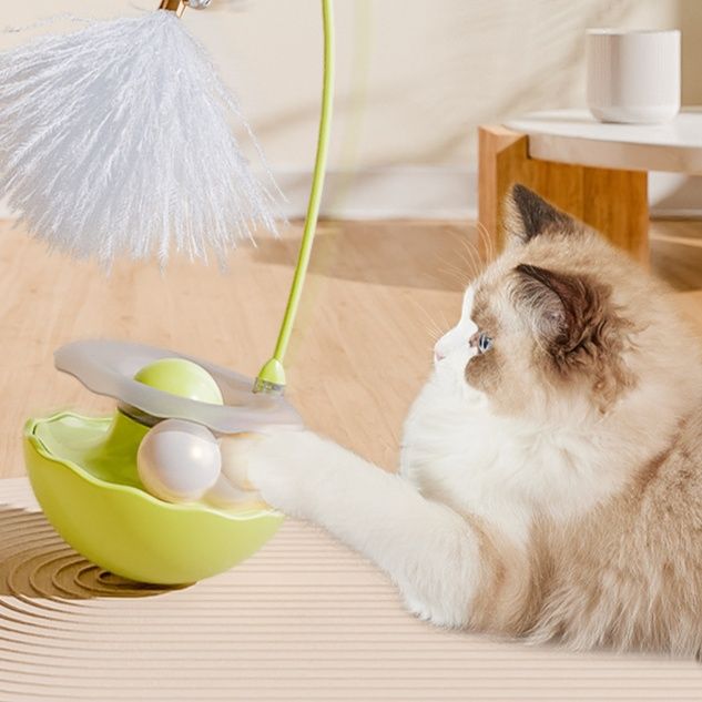猫グッズ ふわもふ遊戯台 倒れないおもちゃ