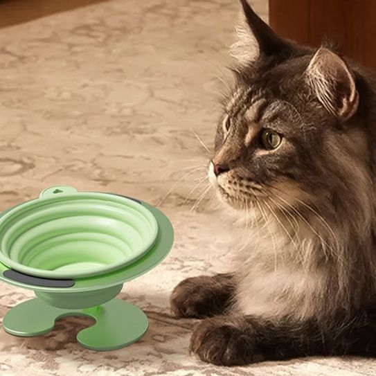 猫グッズ 猫ちゃん安心おでかけ折りたたみ食器