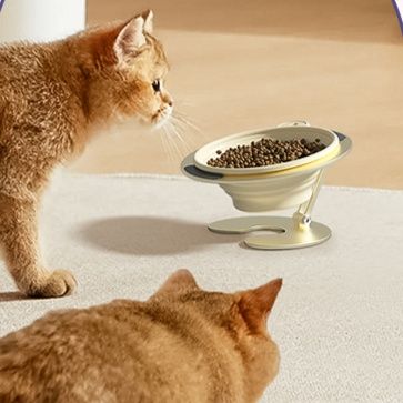 猫グッズ 猫ちゃん安心おでかけ折りたたみ食器