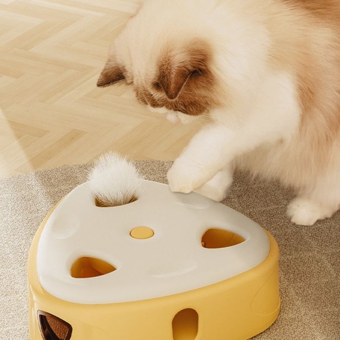 猫グッズ もぐもぐ猫ちゃん知恵の遊戯盤