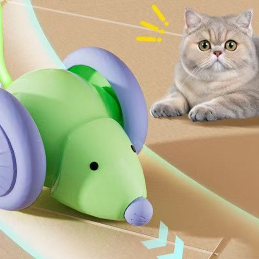 猫グッズ 自動ねずみ追いかけ遊具