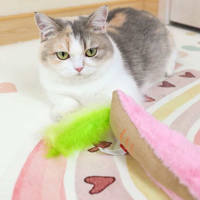 猫グッズ もふもふ猫の狩りごっこ抱き枕