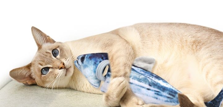 猫グッズ お魚抱き枕 ねこパートナー