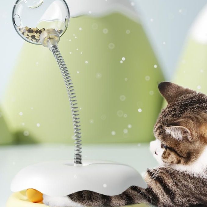 猫グッズ ぐるぐる回転おやつボール