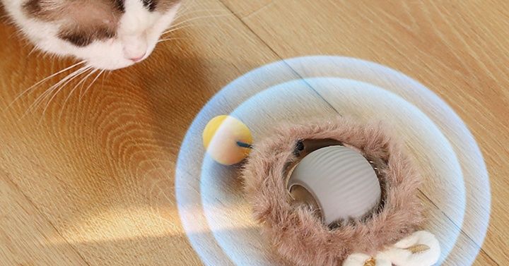 猫グッズ 自動回転猫じゃらし三段変化