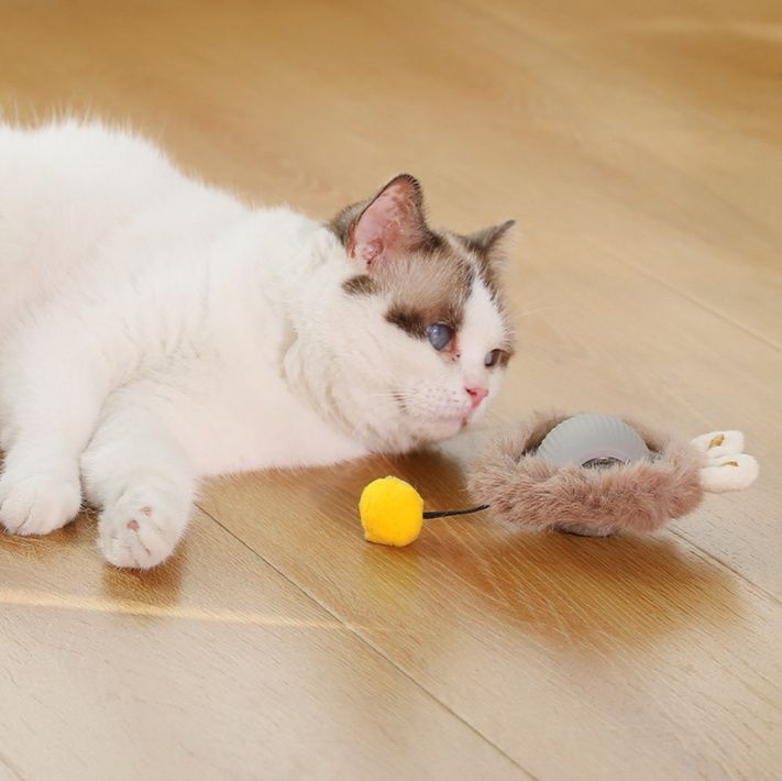 猫グッズ 自動回転猫じゃらし三段変化