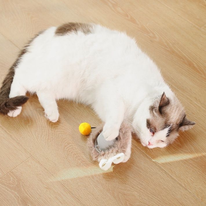 猫グッズ 自動回転猫じゃらし三段変化