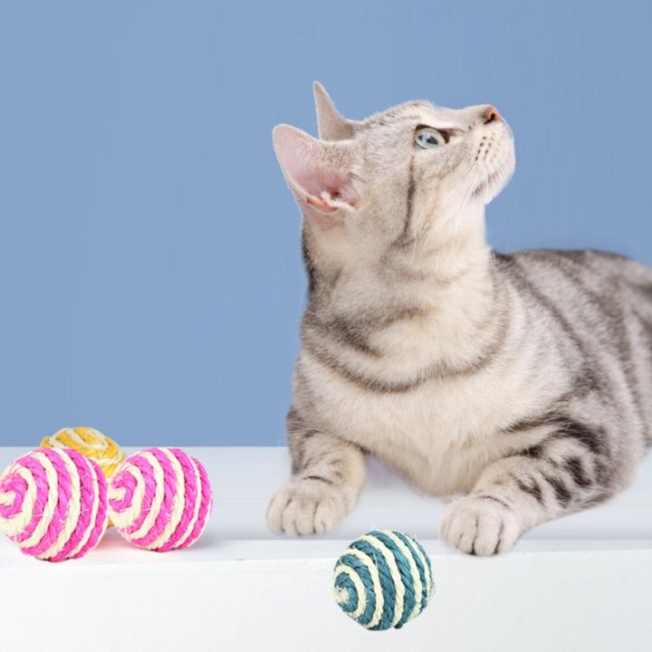 猫グッズ 天然麻縄ボール 猫ちゃん運動玉