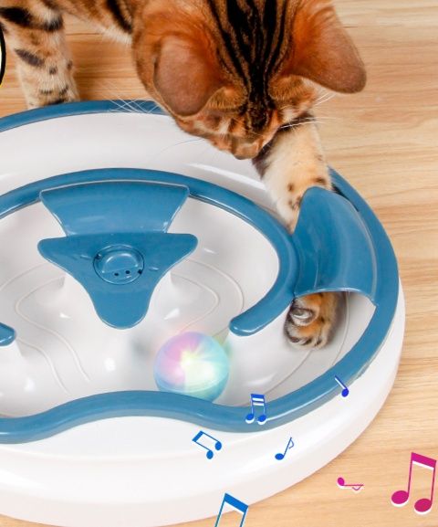 猫グッズ 迷路ボール知育パズル