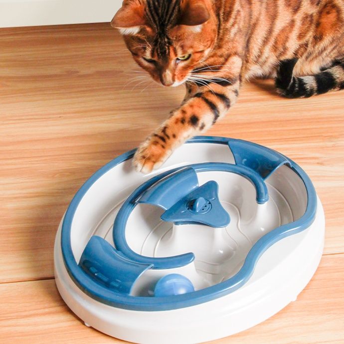 猫グッズ 迷路ボール知育パズル