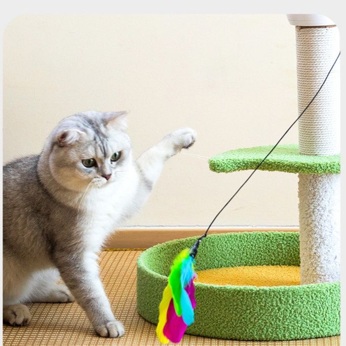 猫グッズ 自動回転ぐるぐる猫じゃらし台