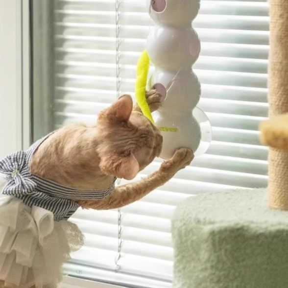 猫グッズ 光感芋虫ボール自動遊び機