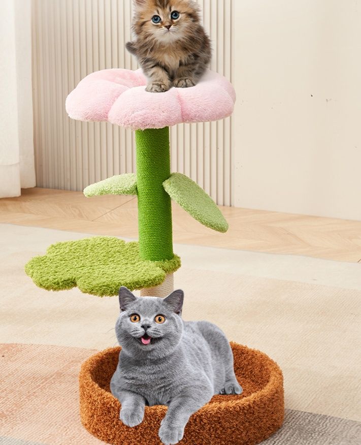 猫グッズ お花型キャットタワー爪磨き