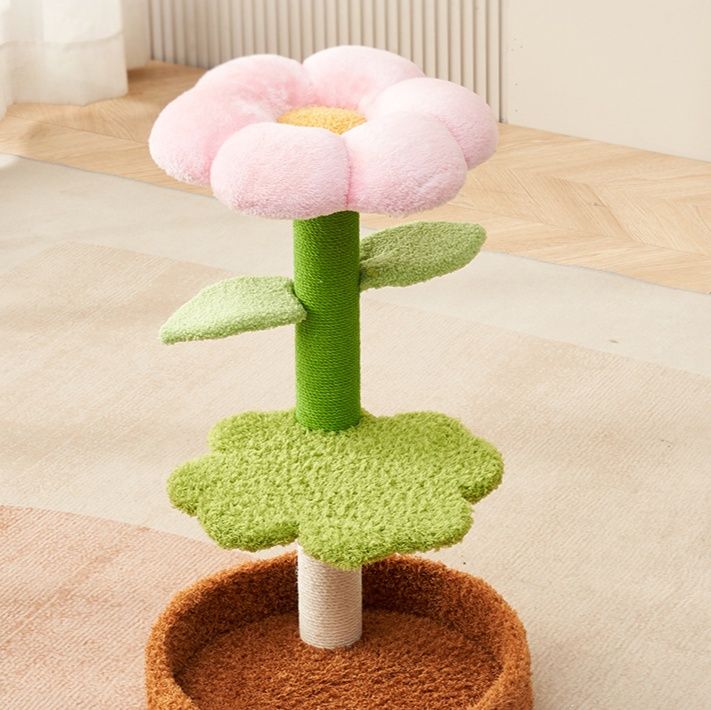 猫グッズ お花型キャットタワー爪磨き