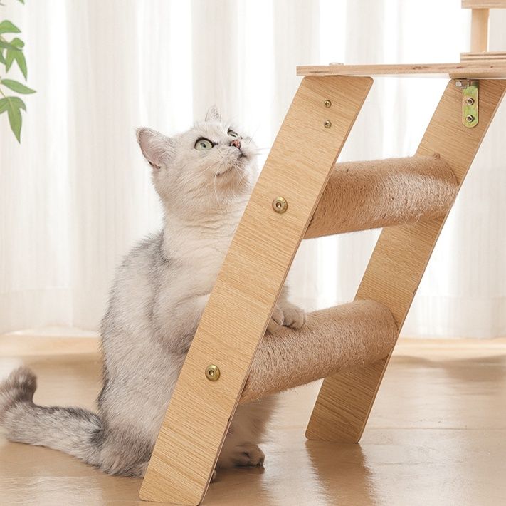猫グッズ 爪とぎ付き遊びタワー 猫ちゃん運動パラダイス