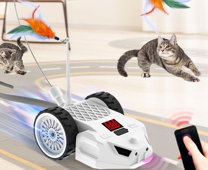 猫グッズ 自動猫じゃらしカー