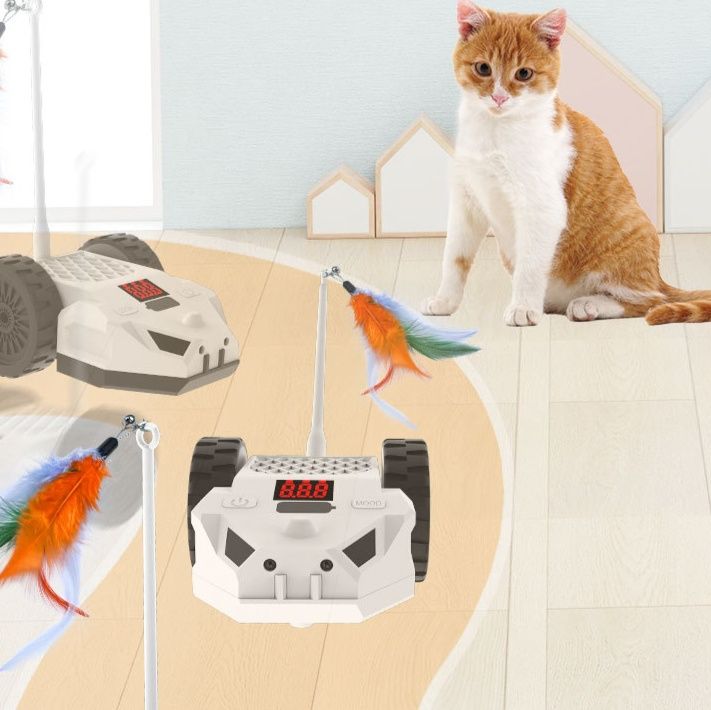 猫グッズ 自動猫じゃらしカー
