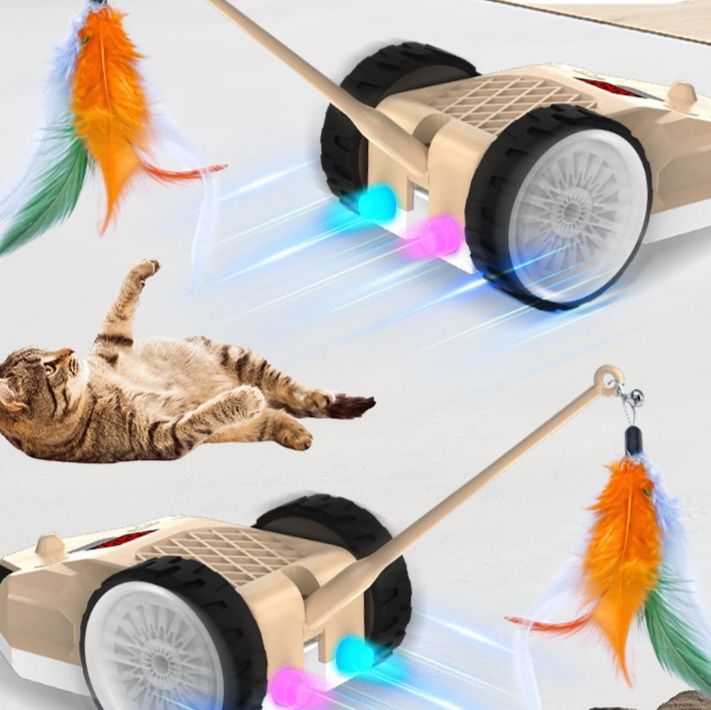 猫グッズ 自動猫じゃらしカー