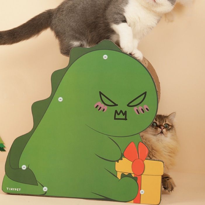 恐竜型爪とぎ　爪切りグッズ