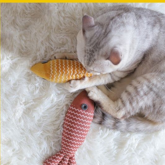猫グッズ にゃんこ大好き 魚型おもちゃ