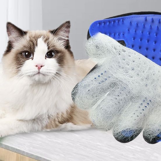 猫グッズ ふわモコブラシ手袋