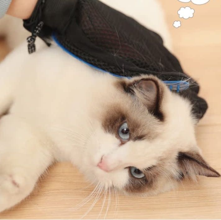 猫グッズ ふわモコブラシ手袋