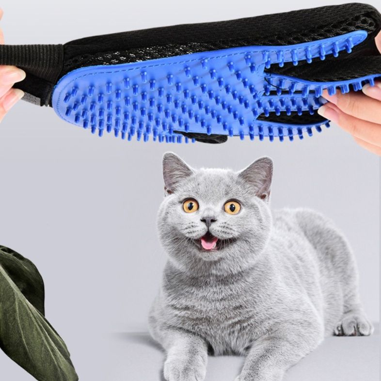 猫グッズ ふわモコブラシ手袋