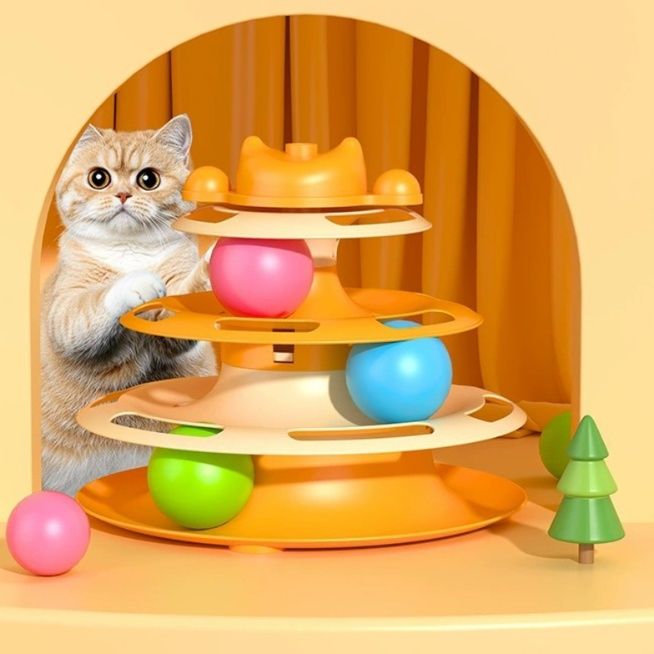 猫グッズ 猫ちゃん安心タワーおもちゃ