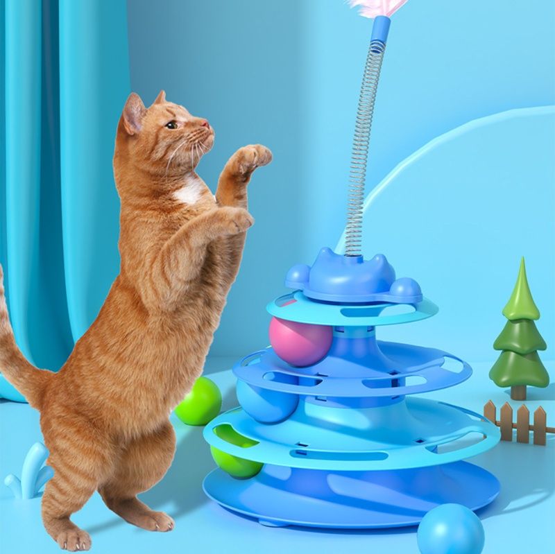 猫グッズ 猫ちゃん安心タワーおもちゃ