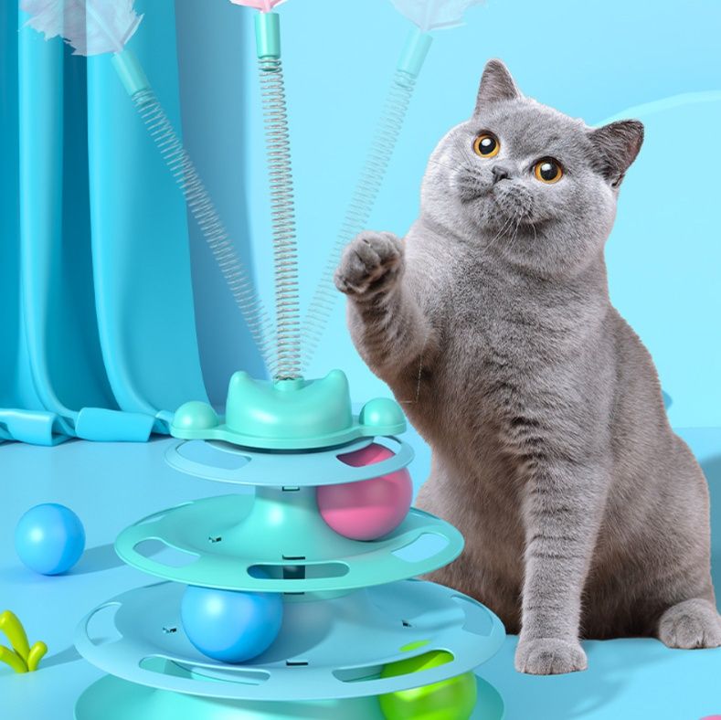 猫グッズ 猫ちゃん安心タワーおもちゃ