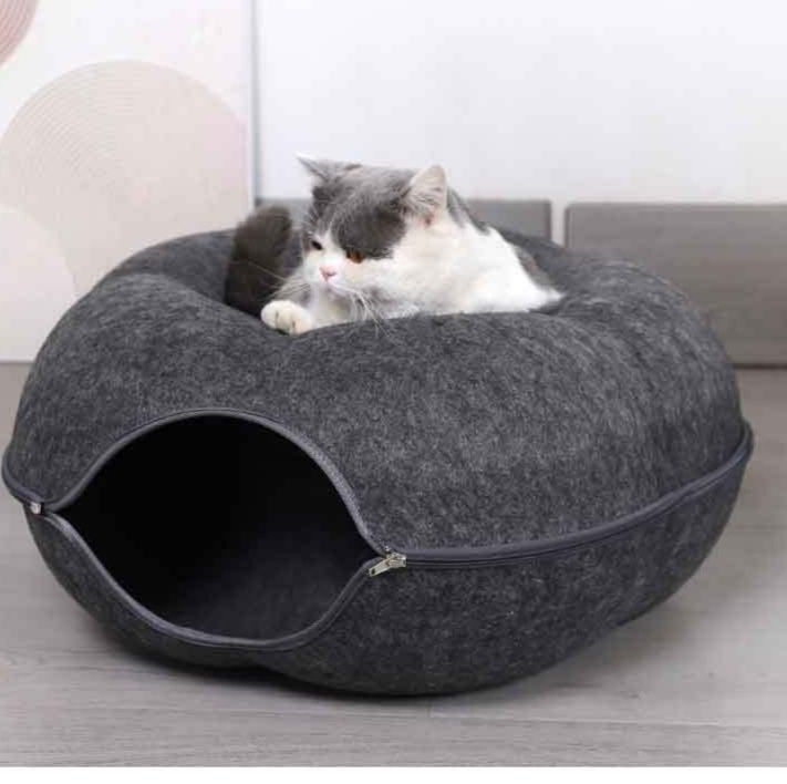 猫グッズ まるっと安心 猫用避難ドーナツベッド