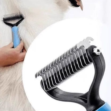 猫グッズ 双面刃付きペット毛玉開結櫛