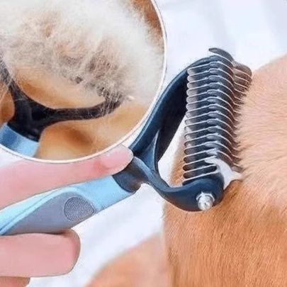 猫グッズ 双面刃付きペット毛玉開結櫛