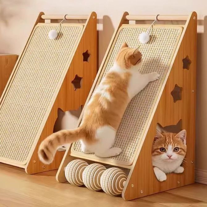 猫グッズ 運動不足解消グッズ 多機能猫ちゃん爪とぎ運動タワー