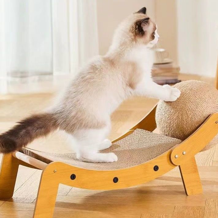 猫グッズ 運動不足解消グッズ 多機能爪研ぎ猫椅子