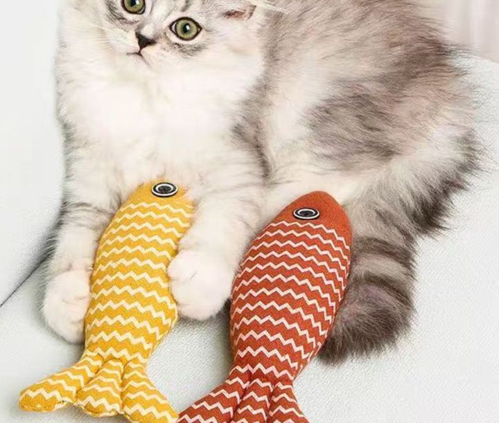 猫グッズ 運動不足解消グッズ 魚型けりぐるみ運動グッズ