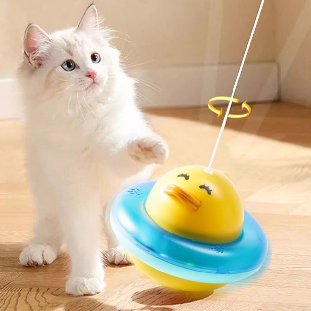 猫グッズ 運動不足解消グッズ ゆらゆら あひる 猫じゃらし玩具