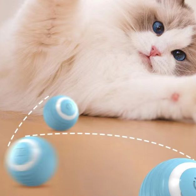 猫グッズ 運動不足解消グッズ 自動回転猫じゃらし玉