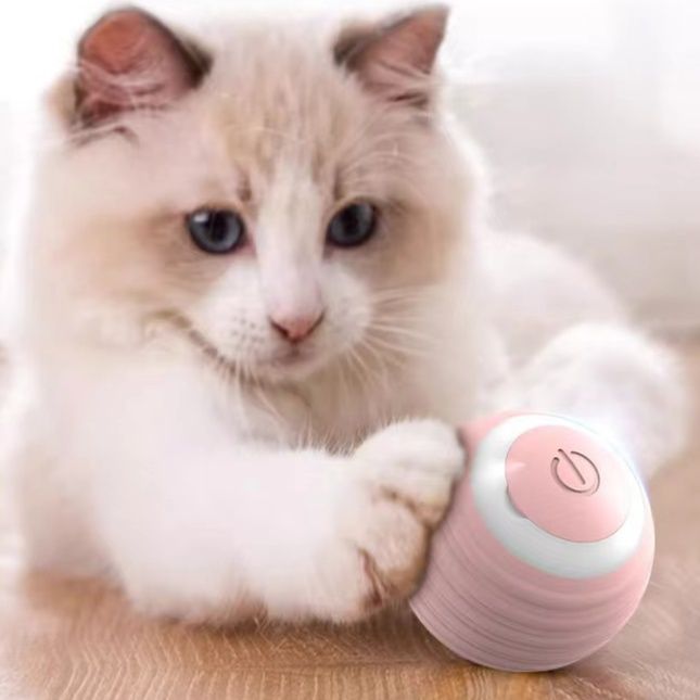 猫グッズ 運動不足解消グッズ 自動回転猫じゃらし玉